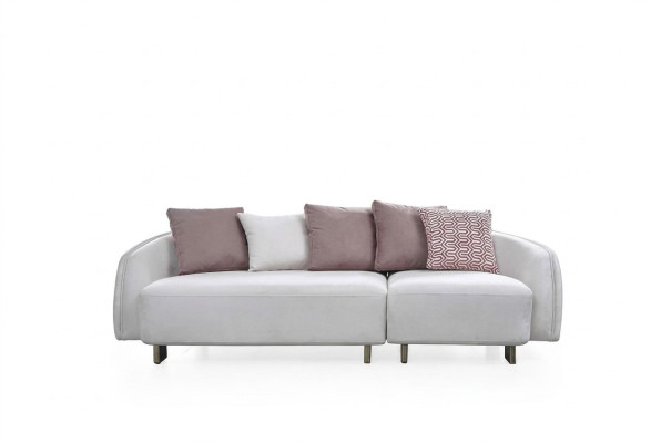 Modern three-seater sofa 3-seater upholstered fabric sofa white sofas new