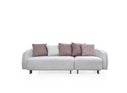 Modern three-seater sofa 3-seater upholstered fabric sofa white sofas new