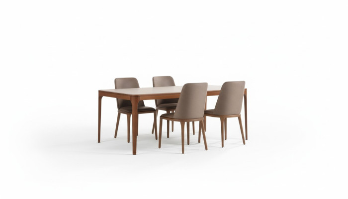 Dining room set dining group dining nook dining table chairs 7 pieces wood brown