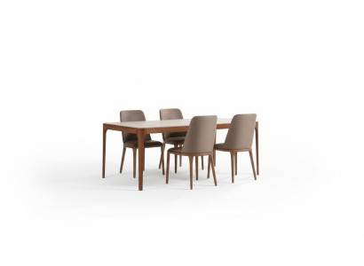 Dining room set dining group dining nook dining table chairs 7 pieces wood brown