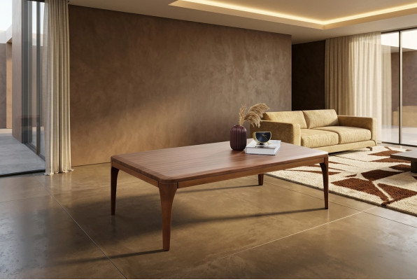 Coffee table side table living room end table wood brown