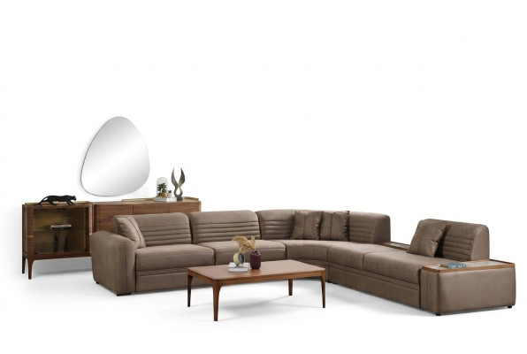 Couch corner sofa sofa synthetic leather brown upholstered sofa living room leather sofa