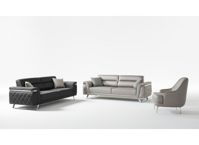Luxury Sofa Set Three-Seater Armchair Fabric Sofa Gray Upholstered Sofa Sofas