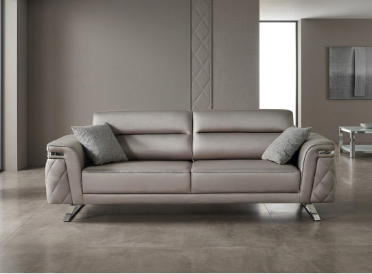 Three-seater sofa 3-seater upholstery sofa gray modern fabric sofa design