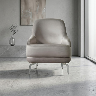 Armchair, wing chair, cocktail chair, fabric, modern, gray, seater, living room