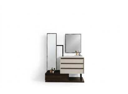 Dressing Table Makeup Table Console Table Mirror Wood White Bedroom
