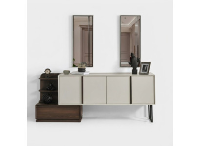 Cabinet sideboard with mirror sideboard group modern chest of drawers white