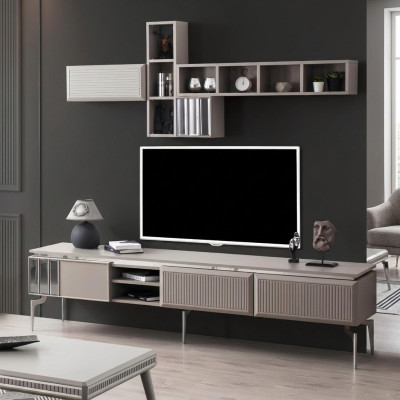 Stranska omarica RTV low cabinet TV stand gray living room