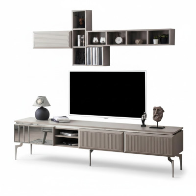 Stranska omarica RTV low cabinet TV stand gray living room