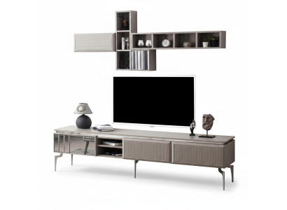 Stranska omarica RTV low cabinet TV stand gray living room