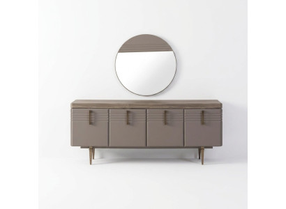 Sideboard dresser gray cabinet mirror dresser wood set dresser