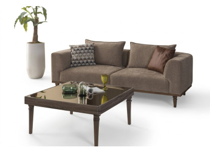 Three-seater sofa, 3-seater fabric sofa, upholstered sofa, gray, modern fabric, new
