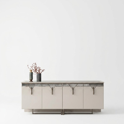 Sideboard Buffet Wood Cabinet Dresser Cabinet Wood White Modern