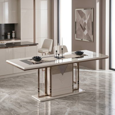 Luxury dining table dining room table table dining room modern wood white 200cm