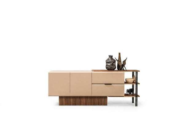 Sideboard Sideboard Wooden Cabinet Dresser Cabinet Wood Beige Modern