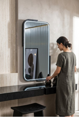 Modern black wall mirror makeup vanity mirror hallway mirror