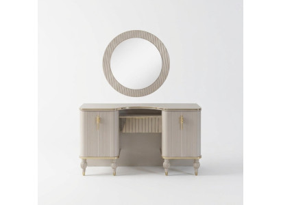 Beige dressing table designer vanity table cosmetic table console mirror