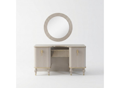 Beige dressing table designer vanity table cosmetic table console mirror