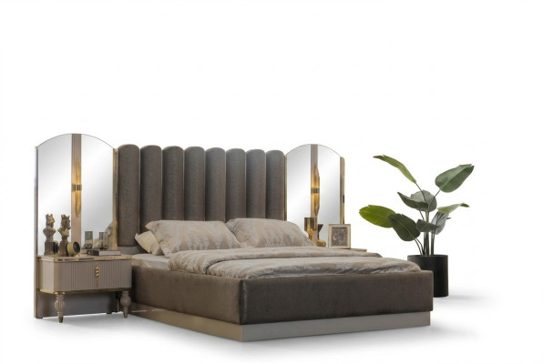 Exclusive bedroom furniture designer double bed modern nightstands