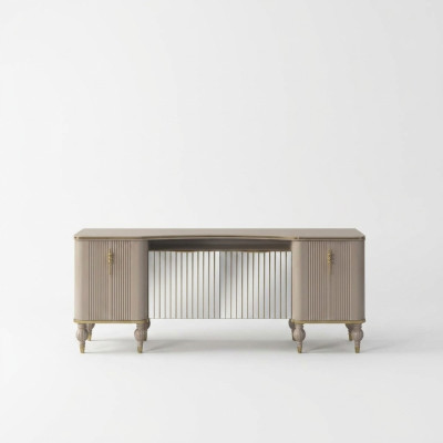 Modern beige sideboard luxurious living room wooden cabinet new