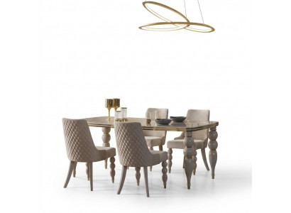 Beige dining table luxurious wooden table designer dining room furniture new