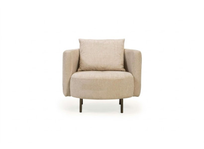 Fabric armchair, armchair, cocktail chair, single-seater, beige designer seat, new