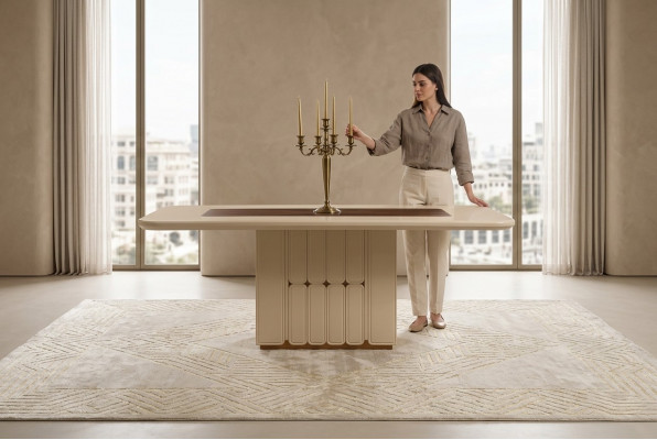 Modern dining table designer wood tables dining room luxurious furniture