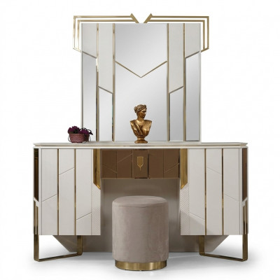 White dressing table mirror vanity table makeup console console table