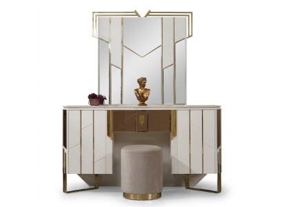 White dressing table mirror vanity table makeup console console table
