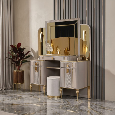 Dressing table vanity table makeup console console table beige