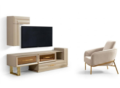 Wall unit RTV lowboard sideboard TV stand wall cabinet beige modern