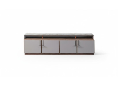 Sideboard TV Stand RTV Lowboard Gray Living Room Wood Table Cabinet