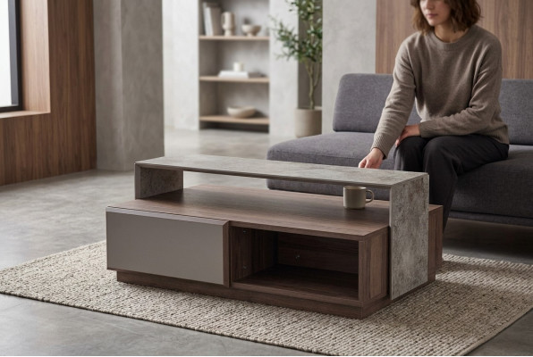 Coffee table side table living room table gray