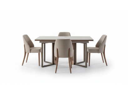 Dining room set dining table area dining corner dining table chairs wood gray 7-piece