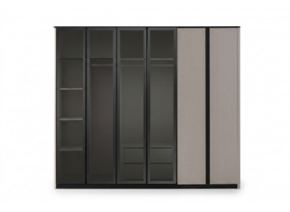 Wooden cabinet, wardrobe, closet, cloakroom cabinet, modern gray