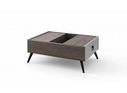 Coffee table wood side table grey living room