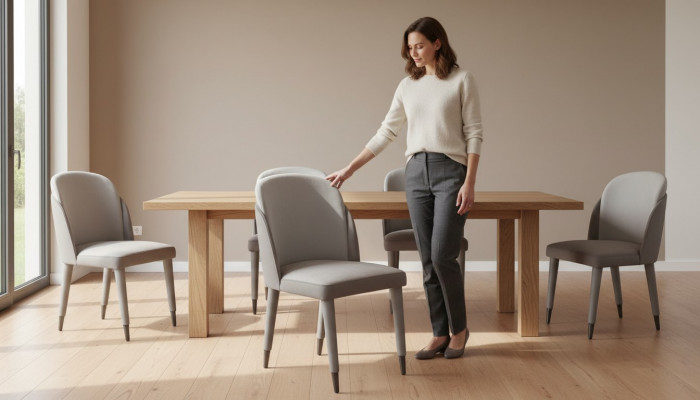 Light gray dining chairs kitchen chairs designer upholstered dining furniture