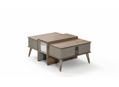 Modern brown coffee table designer side table.