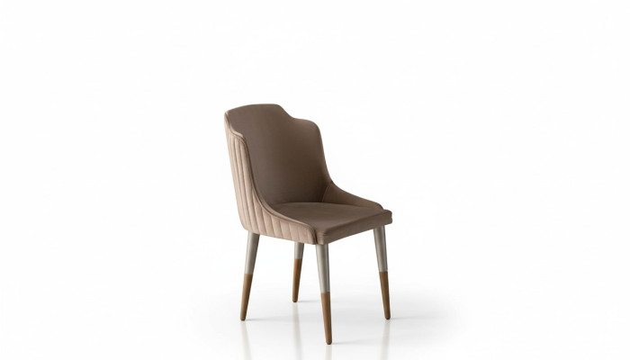 Brown dining chairs group kitchen chairs 6-piece fabric chairs dining room