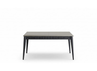 Gray dining table sturdy dining room designer wooden table luxurious furniture