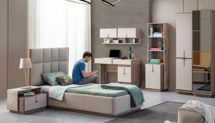Complete children's room set luxury bed, 1x nightstand, bookshelf