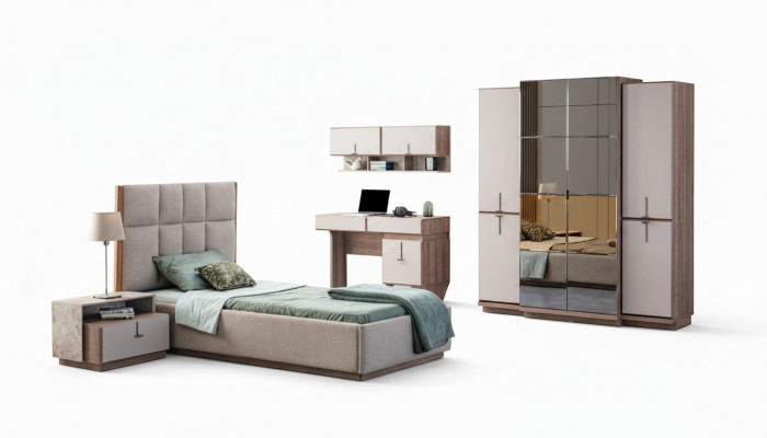 Modern children's room furniture designer bed desk wardrobe new