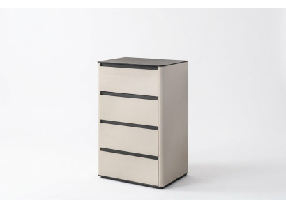 Beige wooden dresser 4-door wooden wardrobe bedroom noble fitted cabinet