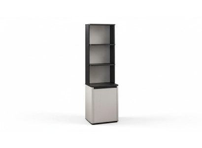 White-black bookcase designer bookshelf children's standing shelf