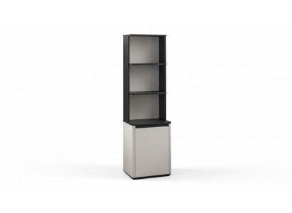 White-black bookcase designer bookshelf children's standing shelf