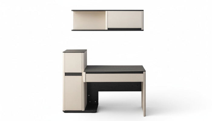 White modern desk designer children's computer desk wall cabinet