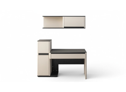 White modern desk designer children's computer desk wall cabinet