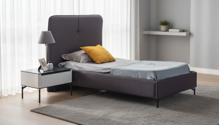 Gray children's furniture designer children's bed wood nightstand luxury set