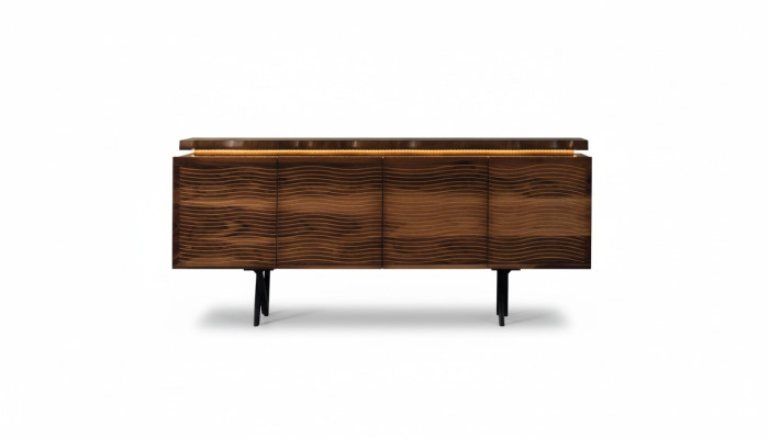 Designer brown wooden dresser luxurious sideboard dining room wooden cabinet