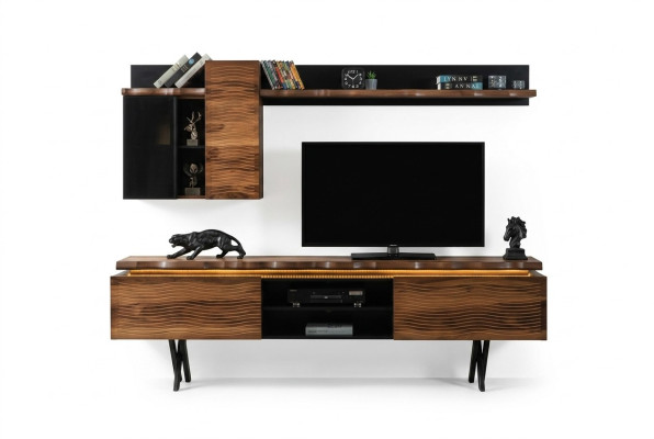 Luxurious living room wall unit wall cabinet TV stand coffee table 3-piece set